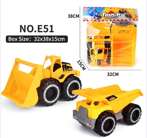Large construction truck excavator children toy truck boy beach forklift excavator bucket inertia
