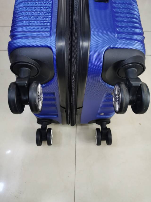 Blue matte double-zipper suitcase Specification image