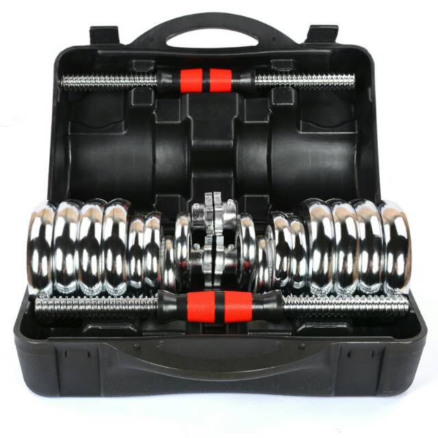Linuo boxed electroplated dumbbell fitness dumbbells for men's home arm muscle training 20kg pair 30kg barbell electroplated fitness equipment dumbbells