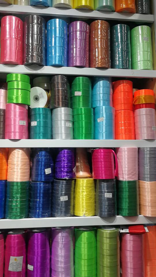 华美织带织带彩带白色丝带螺纹带圆点织带螺纹带 印花箱包带罗纹带