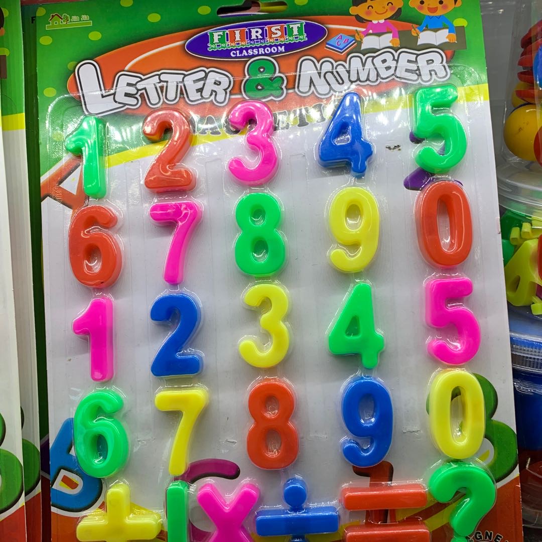 彩色数字卡通黑板吸磁铁图