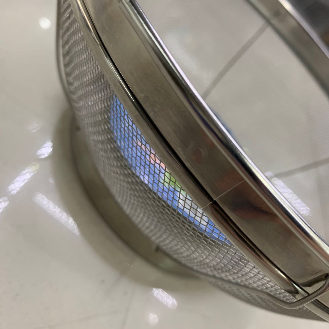 加厚不锈钢洗菜篮 沥水篮蔬果篮水盆菜淘米筛子器厨房沥水网31cm细节图