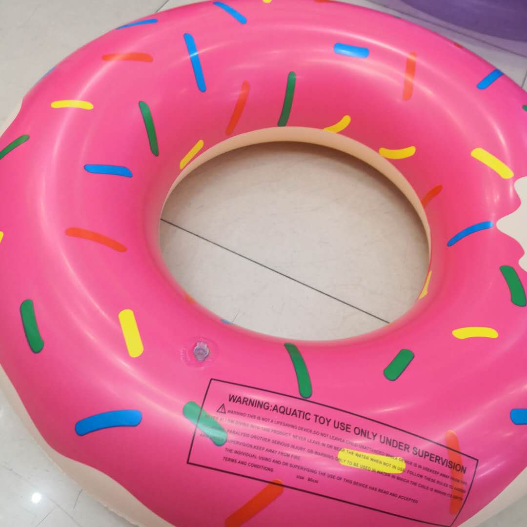充气泳圈PVC救生圈甜甜圈游泳戏水产品图
