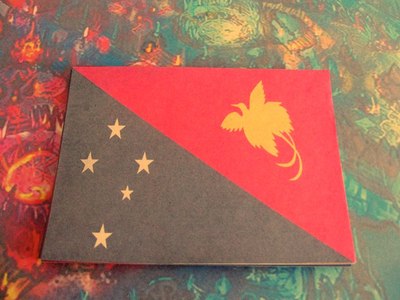 巴布亚新几内亚小国旗手摇旗各国国旗世界杯国旗库存现货图