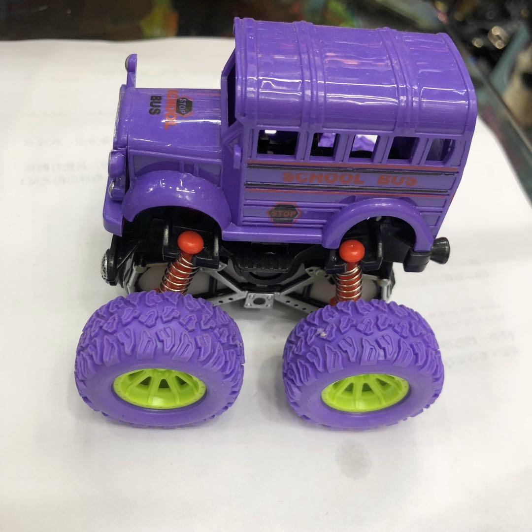 Factory direct sales of solid-color school buses, inertia vehicles and children's toys details Picture