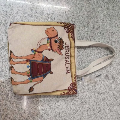 Camel Pattern Tote Bag Canvas Bag For Girls Classic Style