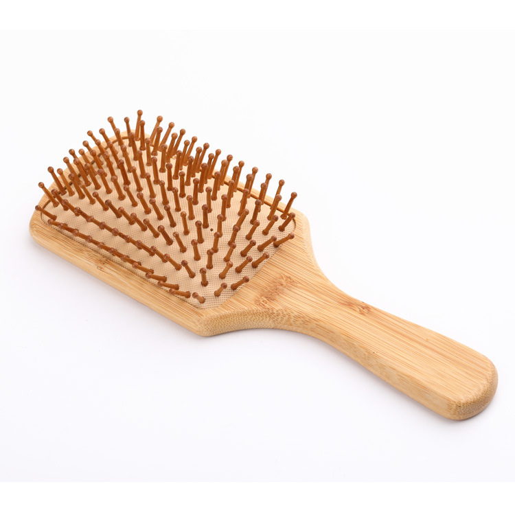 Bamboo large board comb, airbag wooden comb, home hair care air cushion comb, long hair wide tooth comb, curly hair smooth hair comb details Picture