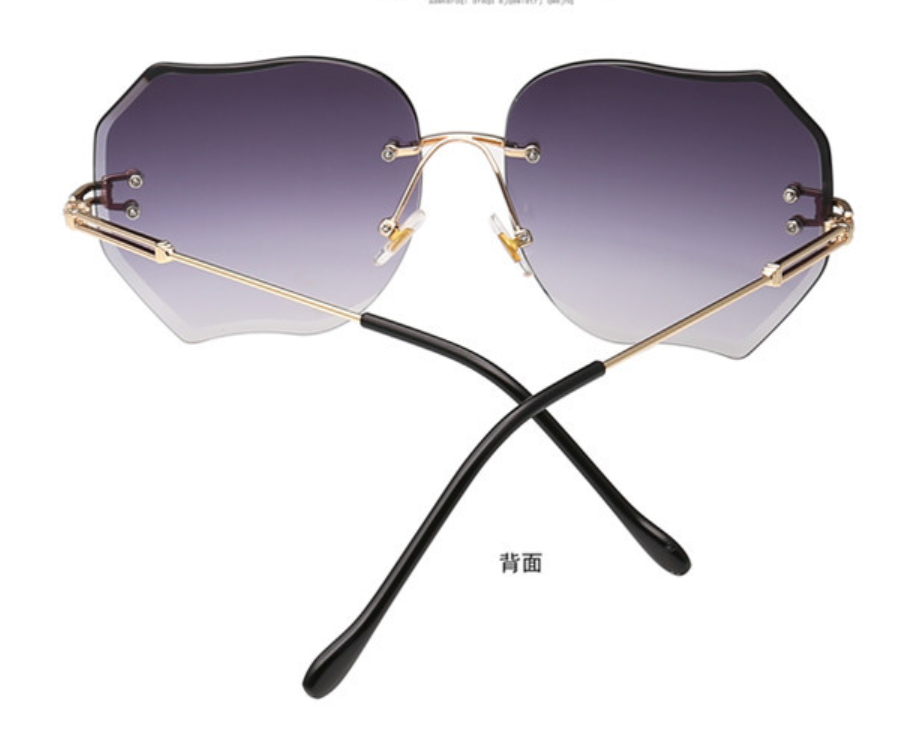 New fashionable sunglasses, large apple-shaped frame sunglasses, polarized glasses, Korean version, trendy and trendy, high-end color women's style 8018 details Picture