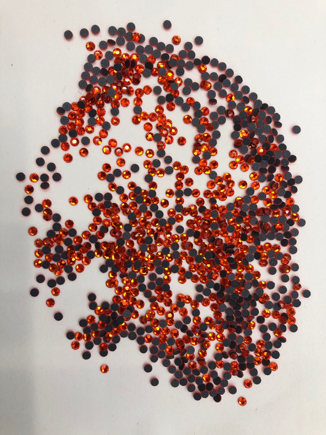 橙黄色烫钻辅料平底水钻中东钻