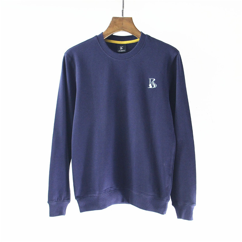 新款全棉毛圈 男士圆领套头卫衣休闲运动 工厂直销