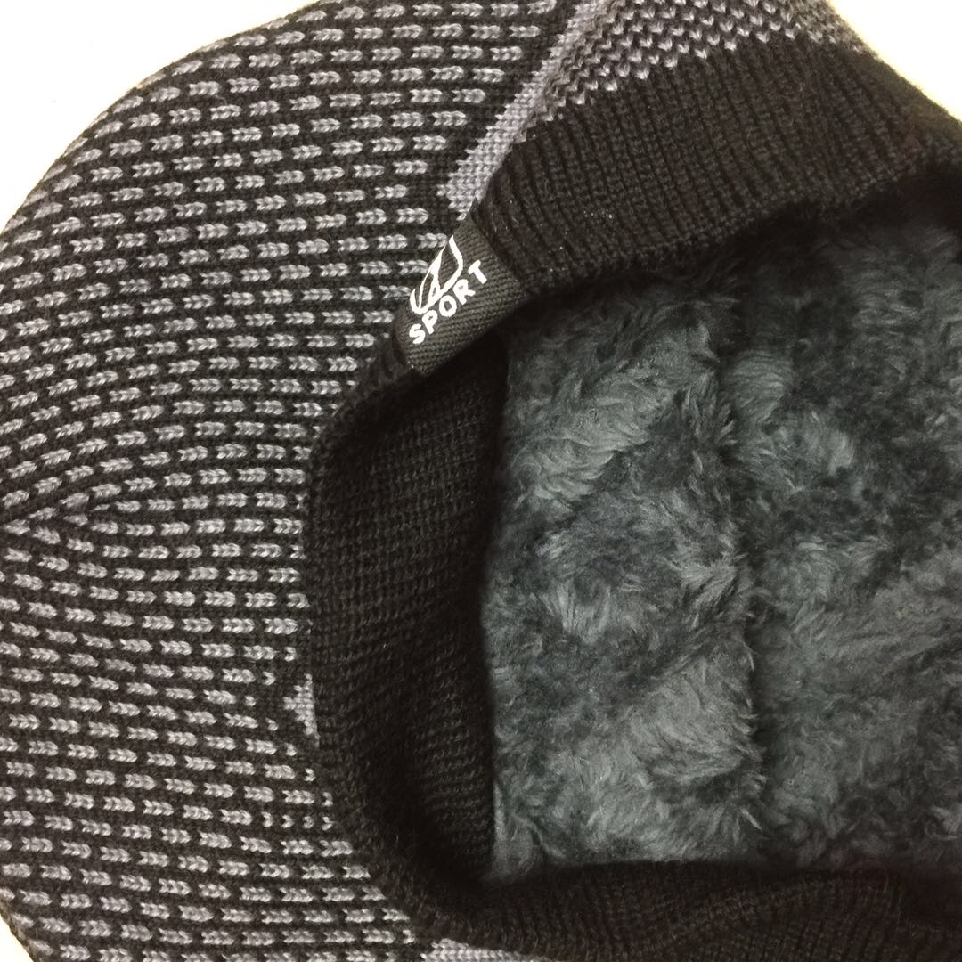 百搭套头骑车针织帽加绒加厚产品图