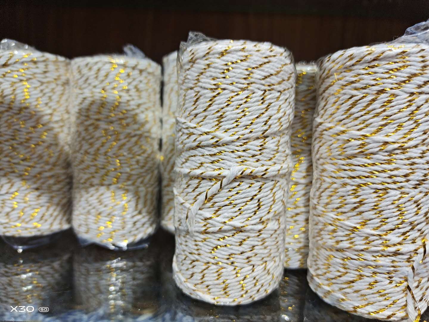 2mm white gold cotton thread hemp rope, diy thick and thin hemp rope, handcrafted tag rope, binding rope details Picture