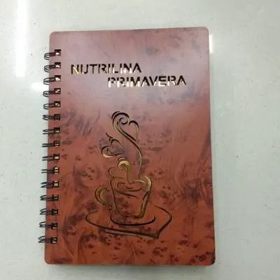 Wooden Hollowing High-Grade Notebook Office Supplies Stationery Supplies Writing Books Wholesale