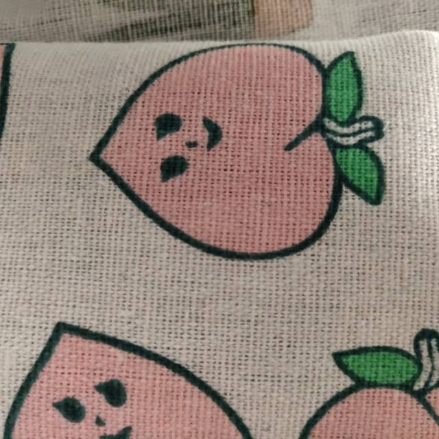 Pink Lovely Peach Pattern Imitation Linen Jewelry Headdress Arts And Crafts Sofa Pillow Fabric Specification drawing
