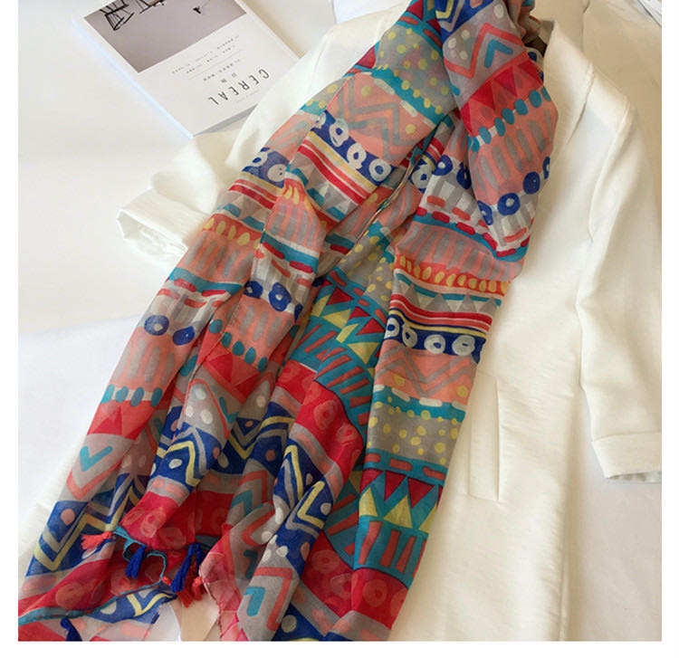 Fashion Casual Trend All Scarf Famous Family Style Shawl Dual Use details Picture