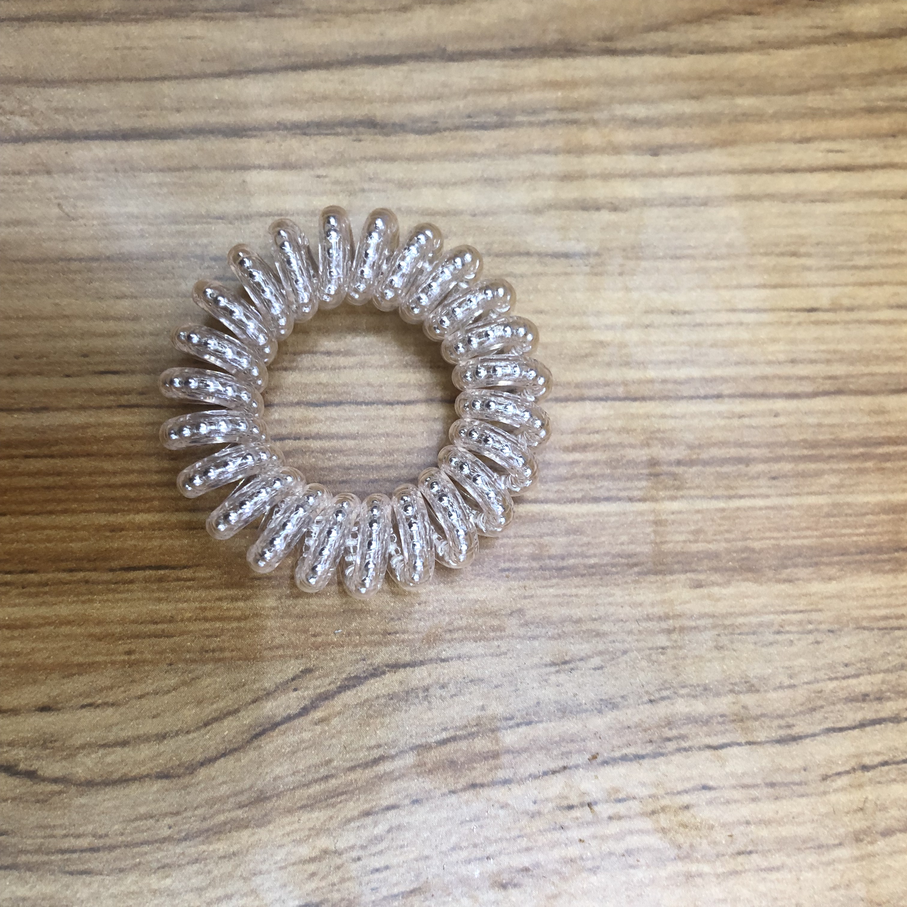 South Korea high elastic rubber band female transparent telephone line hair ring colorful beads simple hair cord hair cord ponytail hair cord thumbnail