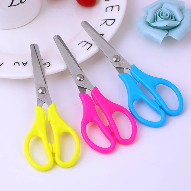 Stationery Wholesale Multi-Functional Small Children's Scissors Craft Students Round Head Safety Scissors Sharp