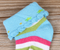 彩色条纹蓝色卷边宝宝袜防滑舒适可爱童袜细节图