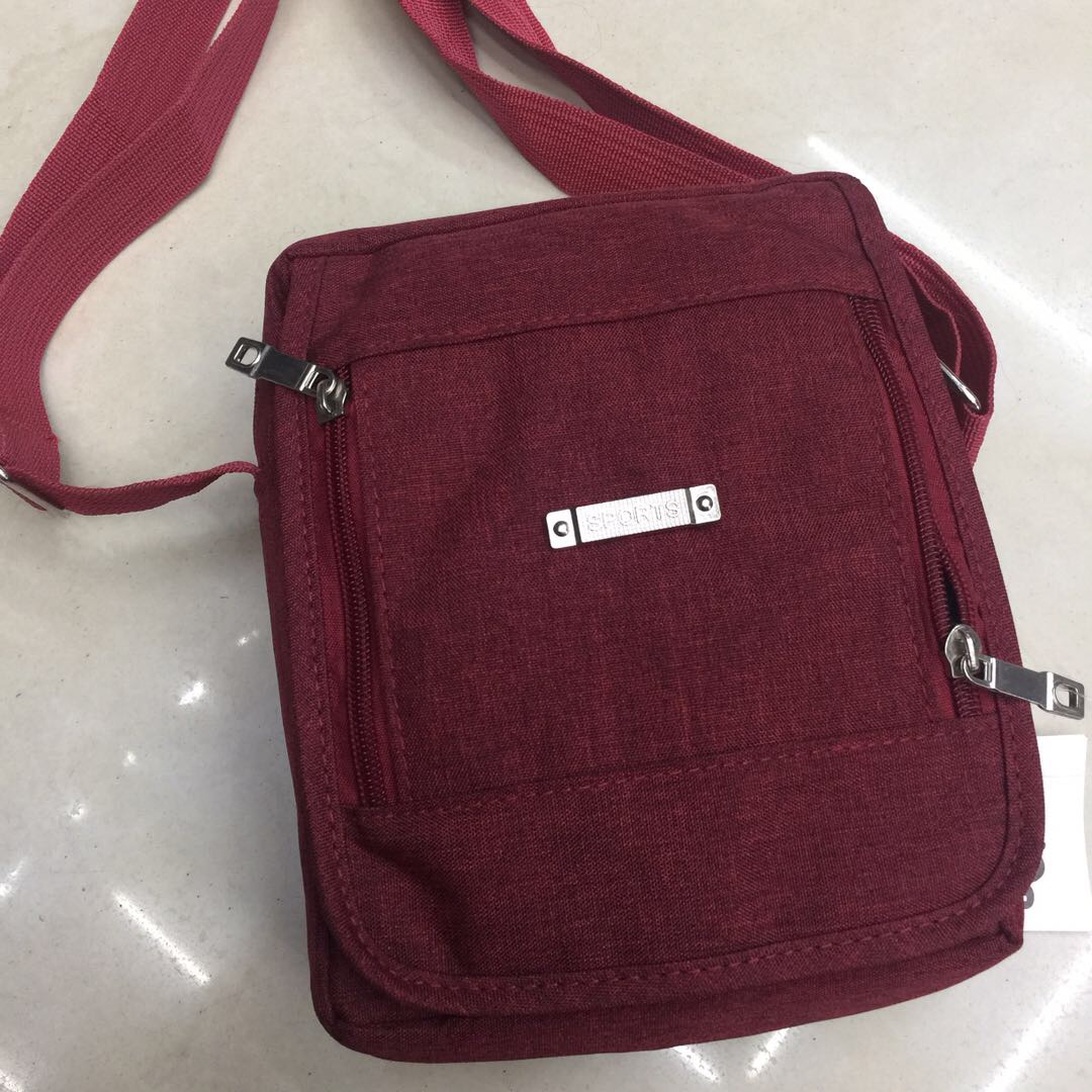 Canvas new casual versatile one-shoulder bag men's and women's diagonal cross outside the small sports backpack men's backpack thumbnail
