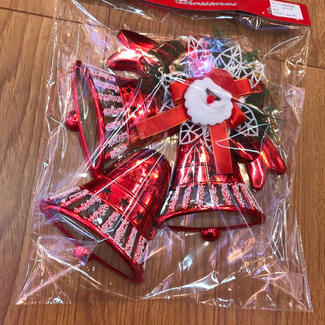 Christmas bell pendants, Christmas decorations, scene arrangement, store pendants, Christmas tree, small bell pendants details Picture