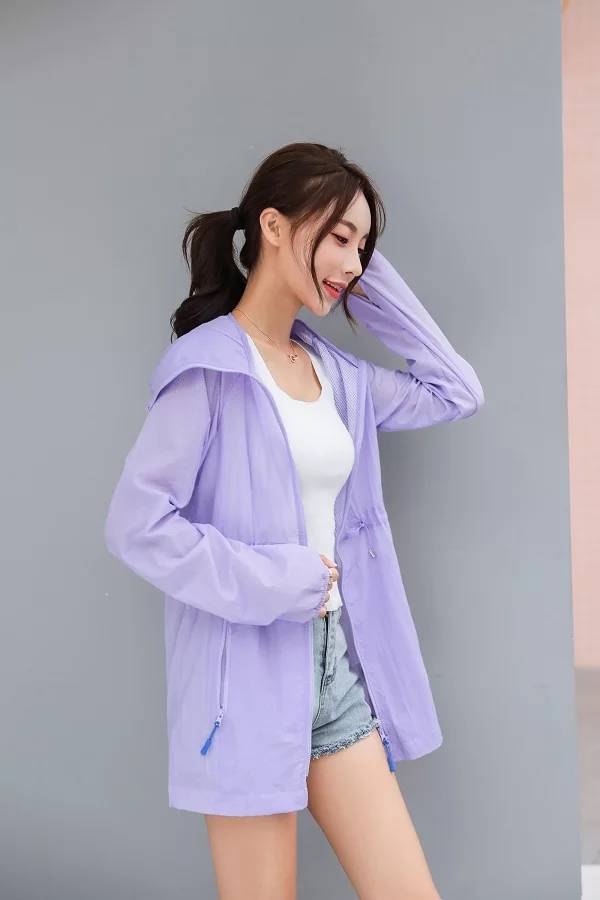 Sun protection clothing for women 2020 New style: Driving and cycling sun protection clothing for women, summer UV protection, breathable, versatile and thin Specification image