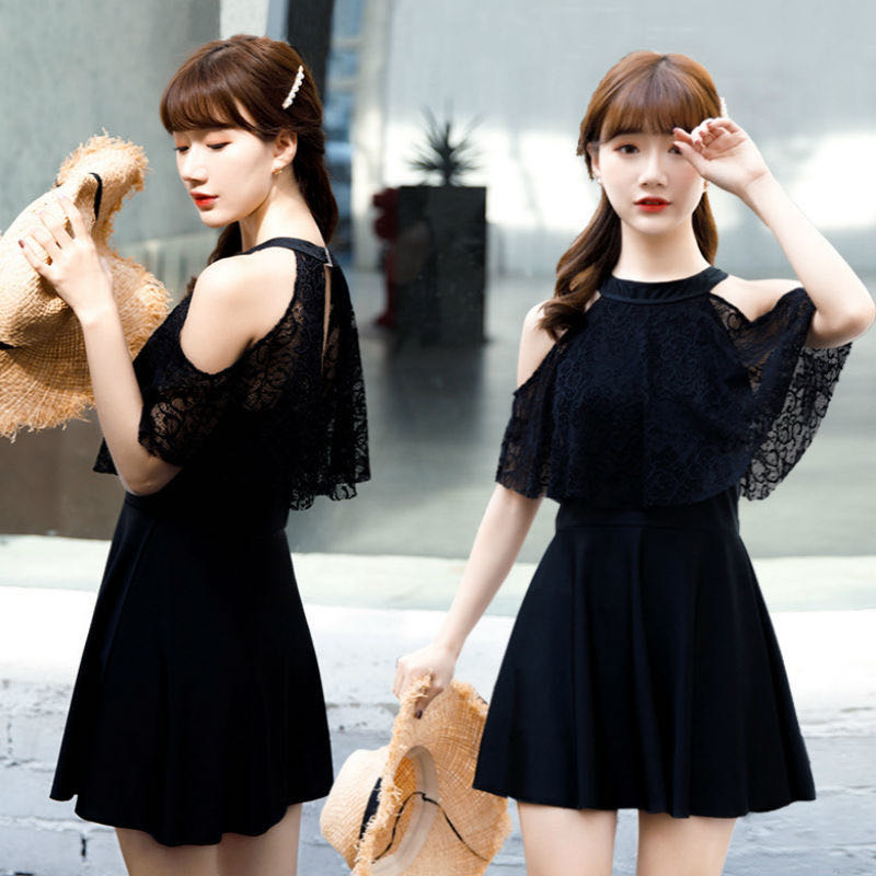 游泳衣女士性感小胸聚拢遮肚分体平角比基尼温泉泳装