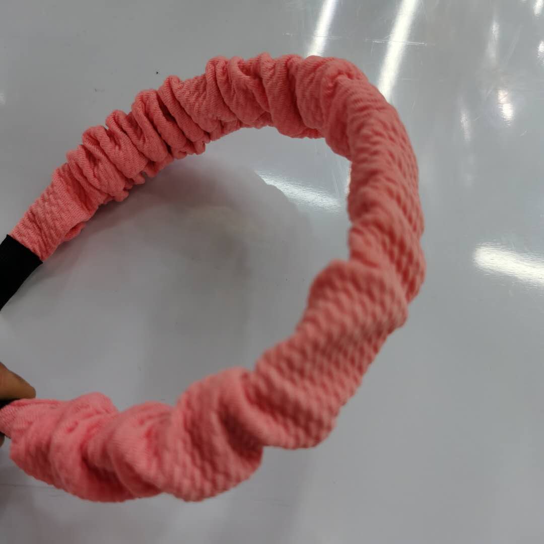 韩版时尚洋气百搭女士布艺头饰新款纯色发箍细节图