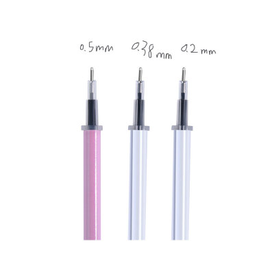 Yiwu Good Goods Writing Stationery 0.20.5 Black Neutral Pen Refill 0.38 Full Needle Pen Refill 20 Pieces Specification drawing