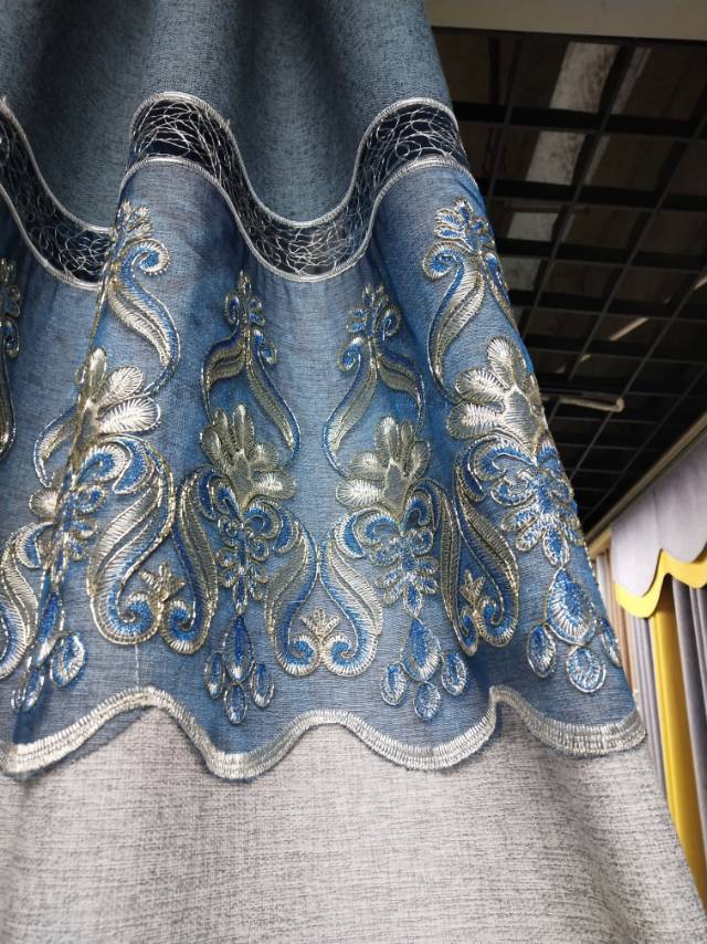 New style factory direct sales available for retail and wholesale. Fashionable curtains for living rooms and bedrooms made of cotton and linen, with embroidery and hollowed-out patterns details Picture