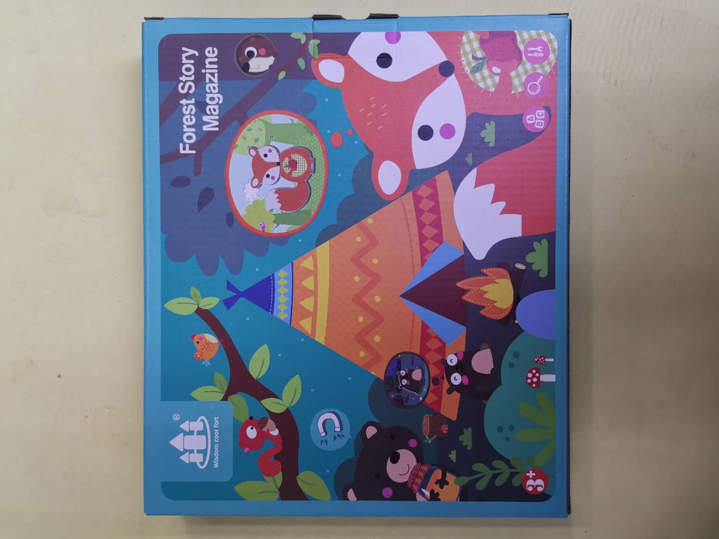 Children's magnetic jigsaw puzzle educational toys for boys, girls, babies aged 3 to 4 to 6, developing intelligence and brainpower, magnetic jigsaw puzzle Fun Forest story