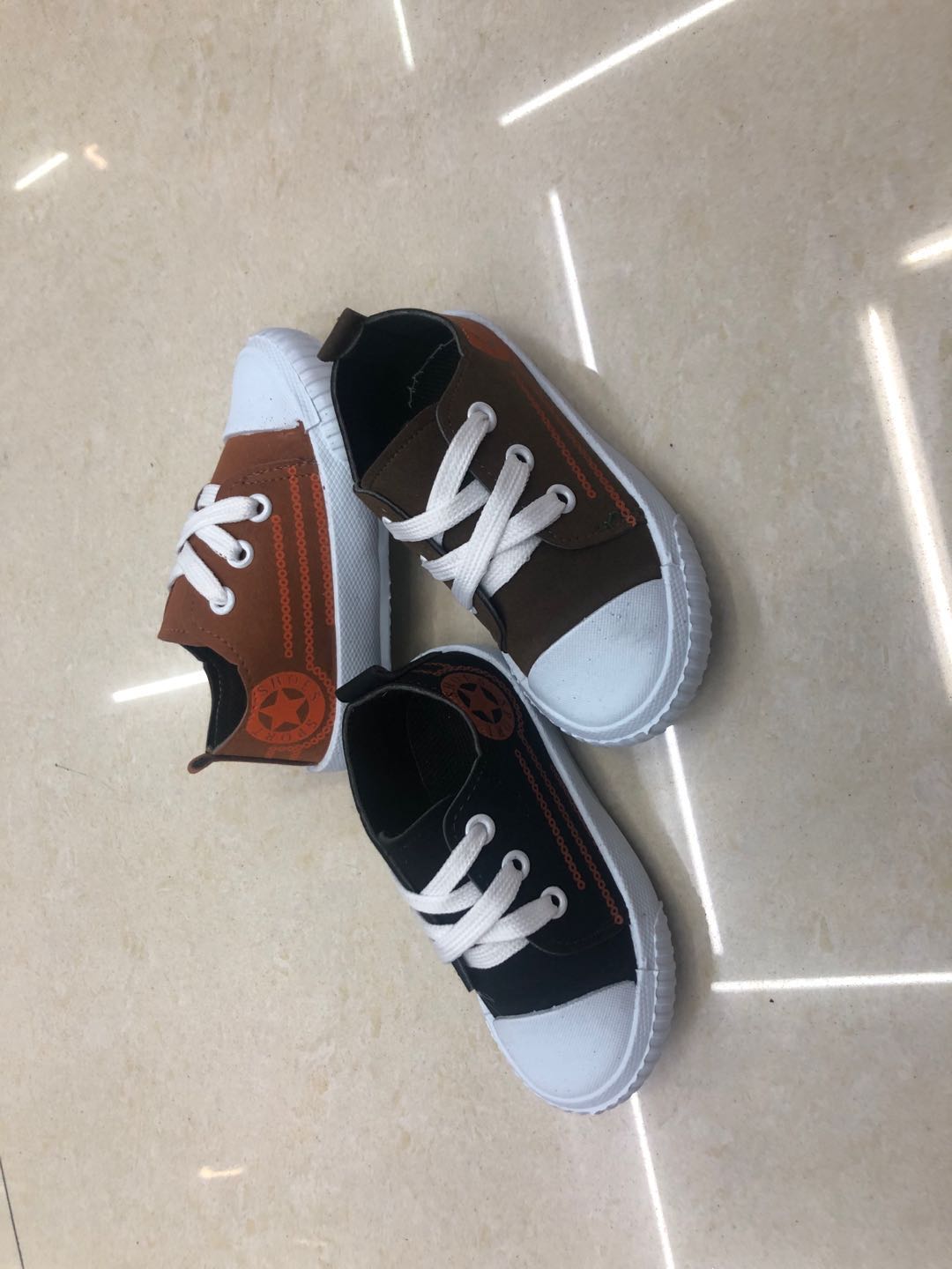 Thousand Ling Three Color Baby Canvas Shoes -05 Specification drawing