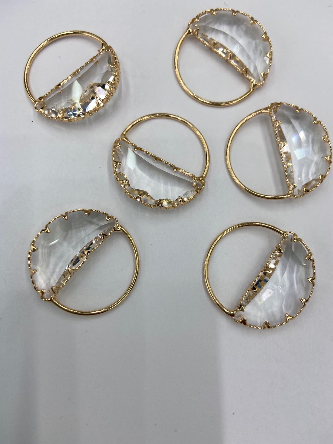 DIY饰品配件   篮子形状包边水晶吊坠细节图