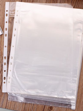 文件袋a4保护膜透明文件袋快劳夹打孔插页袋活页资料袋