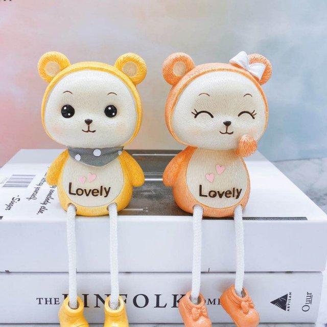 萌萌熊家居装饰品卡通可爱风树脂摆件工艺品工艺品摆件树脂工艺品