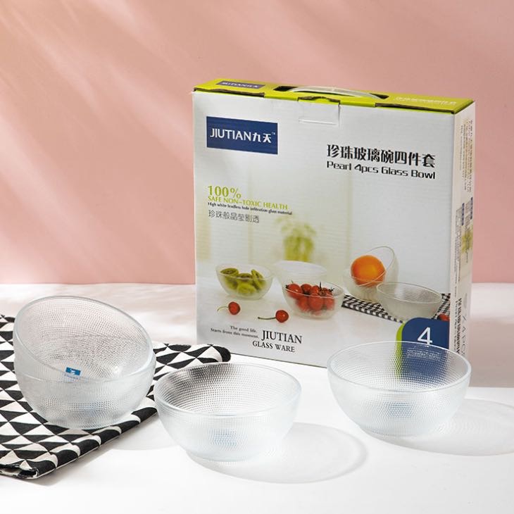 珍珠钻石碗六件套装水晶玻璃沙拉