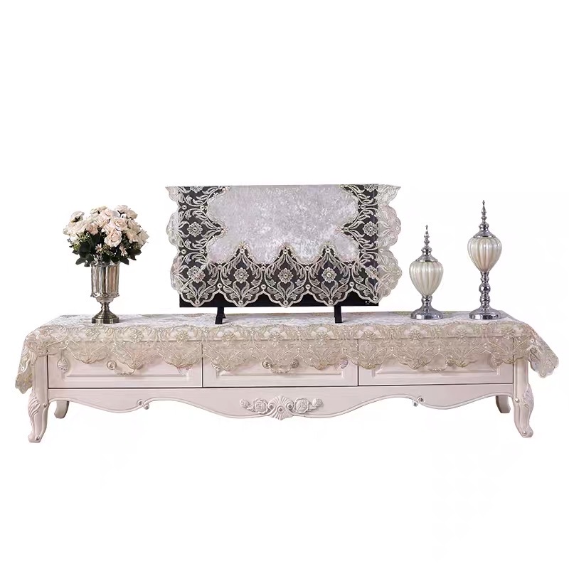 TV cabinet tablecloth, fabric lace trim, European rectangular tablecloth cover details Picture