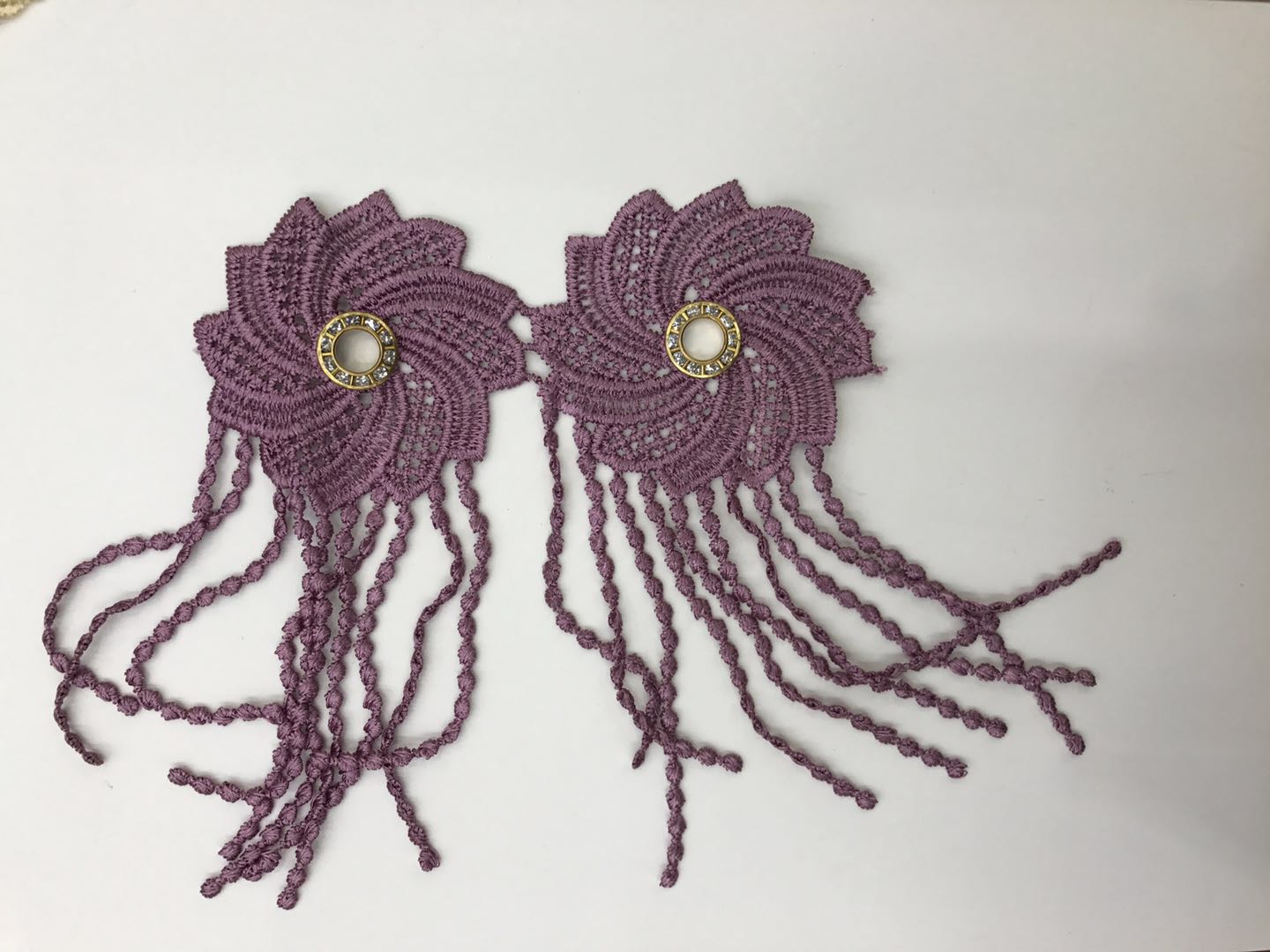 少数民族花边/花边/织带/红色蕾丝花边/领子花边细节图