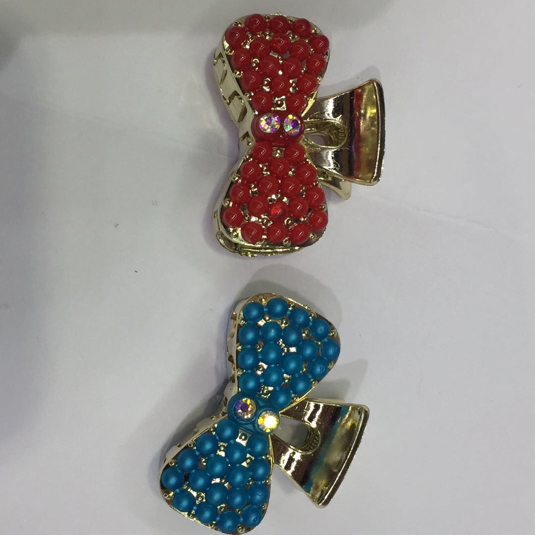 合金发饰韩版发夹小号爪夹发卡精致水钻顶夹刘海夹