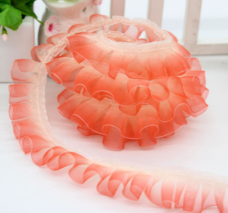 2.5cm gradient snow gauze textile lace crinoline doll Muddle DIY handmade accessory dance costume details Picture