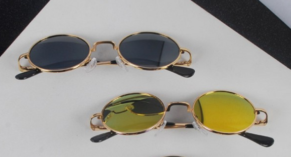 新款太阳镜批发男女宝彩色镀膜遮阳儿童眼镜防紫外线眼镜细节图