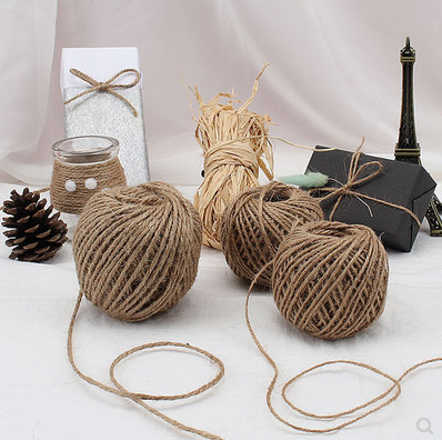 Qianyi Ribbon Office Culture Atmosphere Layout Supplies Diy Retro Twine Natural Thick And Fine Twine Hand-Woven Crafts Rope Flower Packaging Decoration full figure
