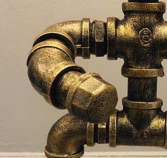 个性创意装饰咖啡厅酒吧桌灯led复古创意机器人水管台灯细节图