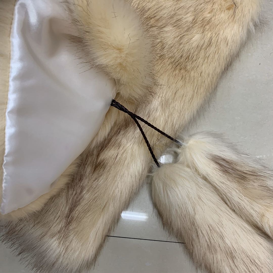 Rabbit Ear Simulation Hair Scarf Thickened Warm Fashion All Manufacturers Direct Sales Specification drawing