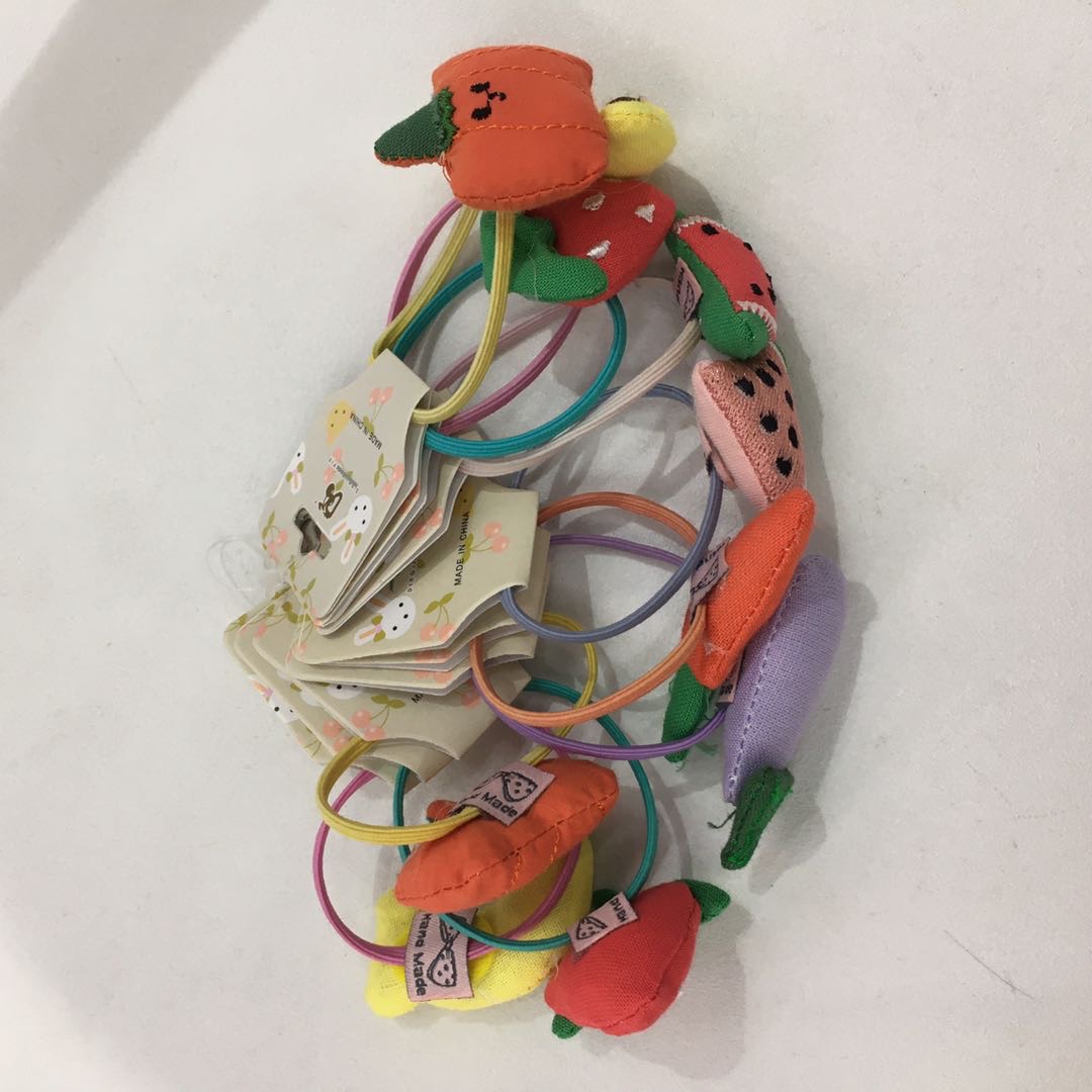 儿童发圈韩国水果皮筋可爱布艺发卡潮宝宝发绳女童头绳产品图