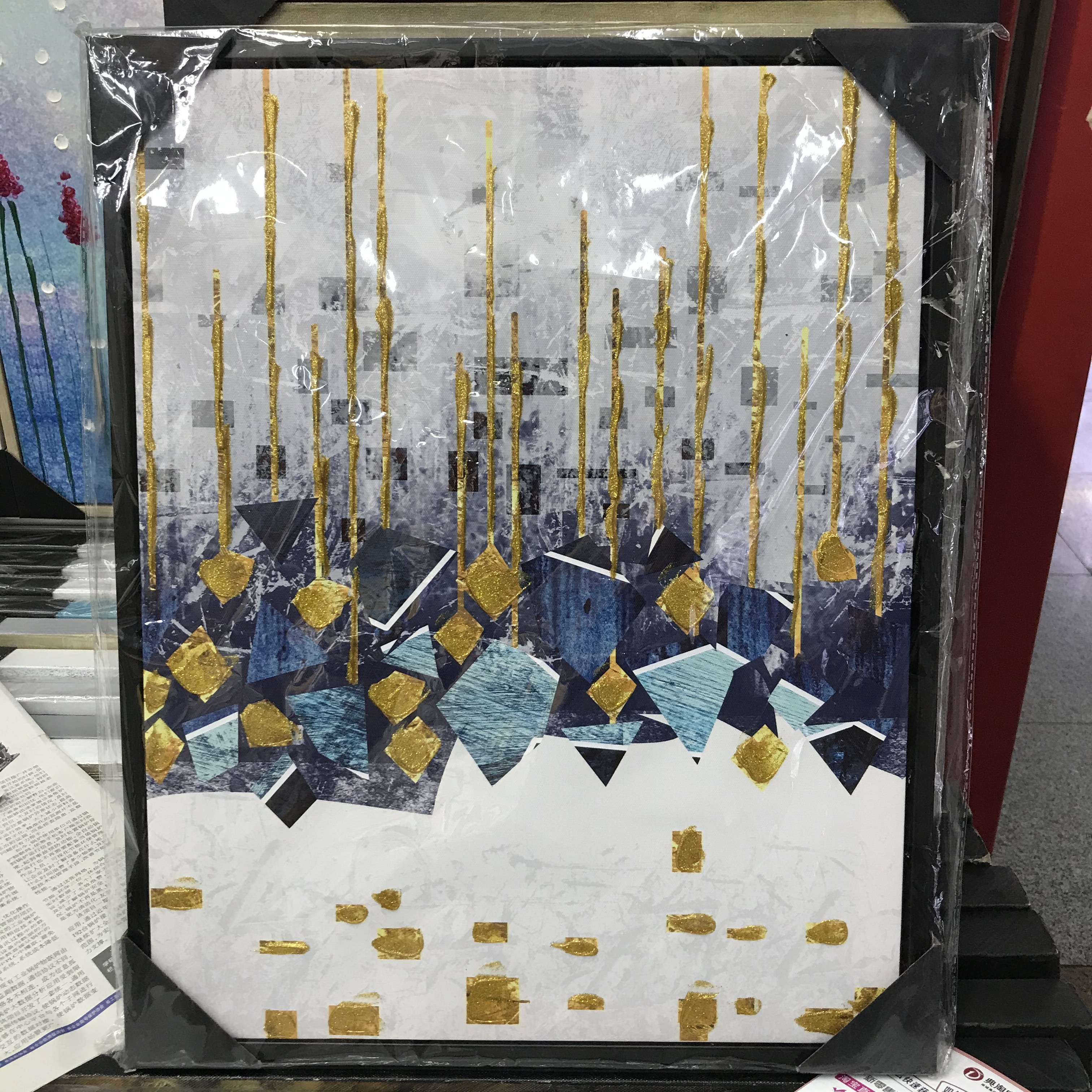 简约北欧轻奢三联装饰画客厅卧室玄关背景墙麋鹿小清新挂画免打孔