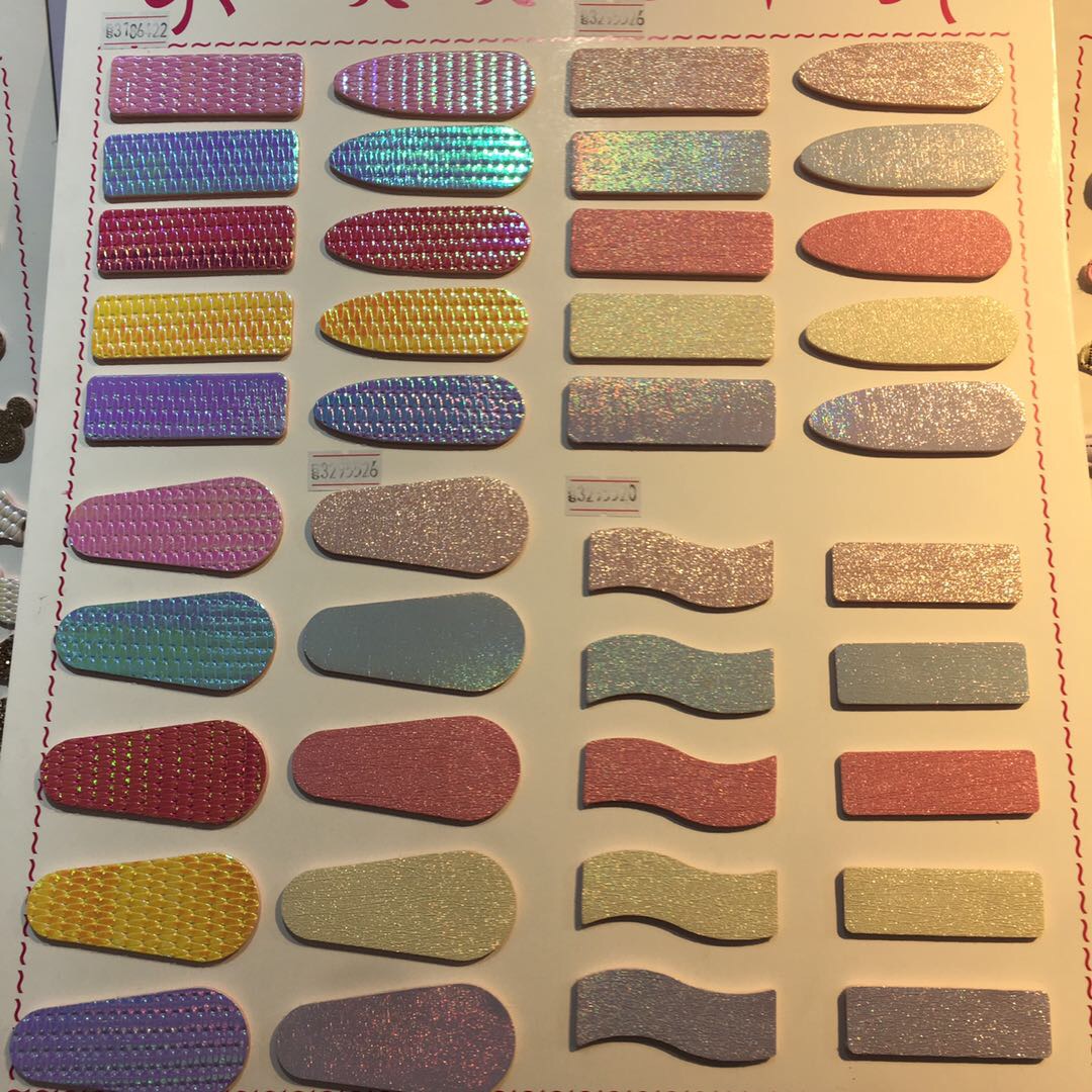 A new Korean version of PU leather multi-color shiny leather headwear bb clip