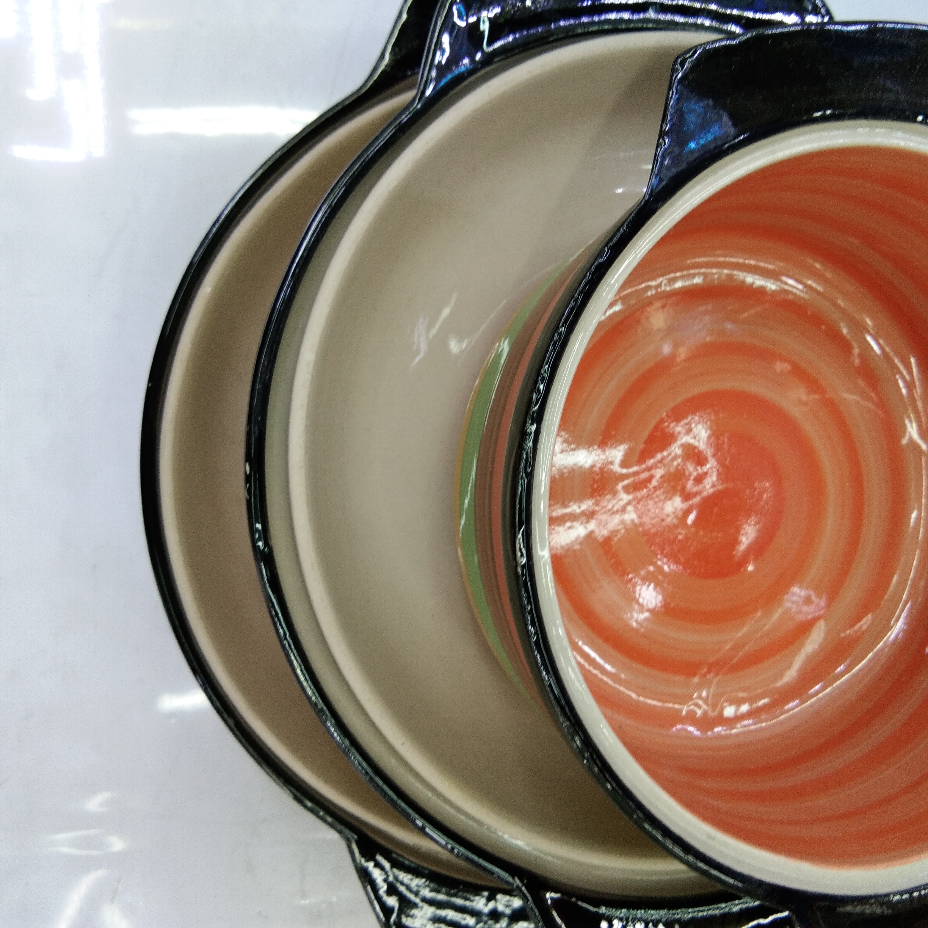 尚恩日式手绘陶瓷西餐盘复古个性圆盘家用餐具砂锅产品图