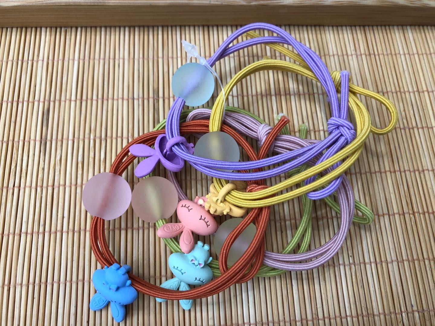 韩版头绳可爱小熊发圈小兔子发绳套装头饰皮筋扎头发百搭情侣皮筋