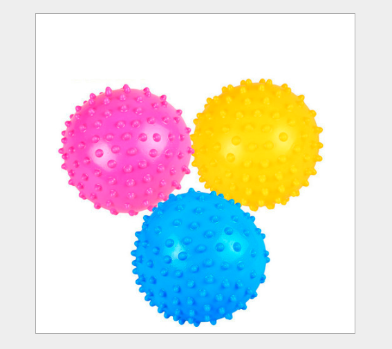 PVC充气按摩球瑜伽球儿童颗粒球小孩刺球玩具球带刺健身球批发产品图