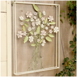 Wall hanging pictures of plants and flowers wall hanging painting TV wall background wall porch wall three-dimensional decorative painting thumbnail
